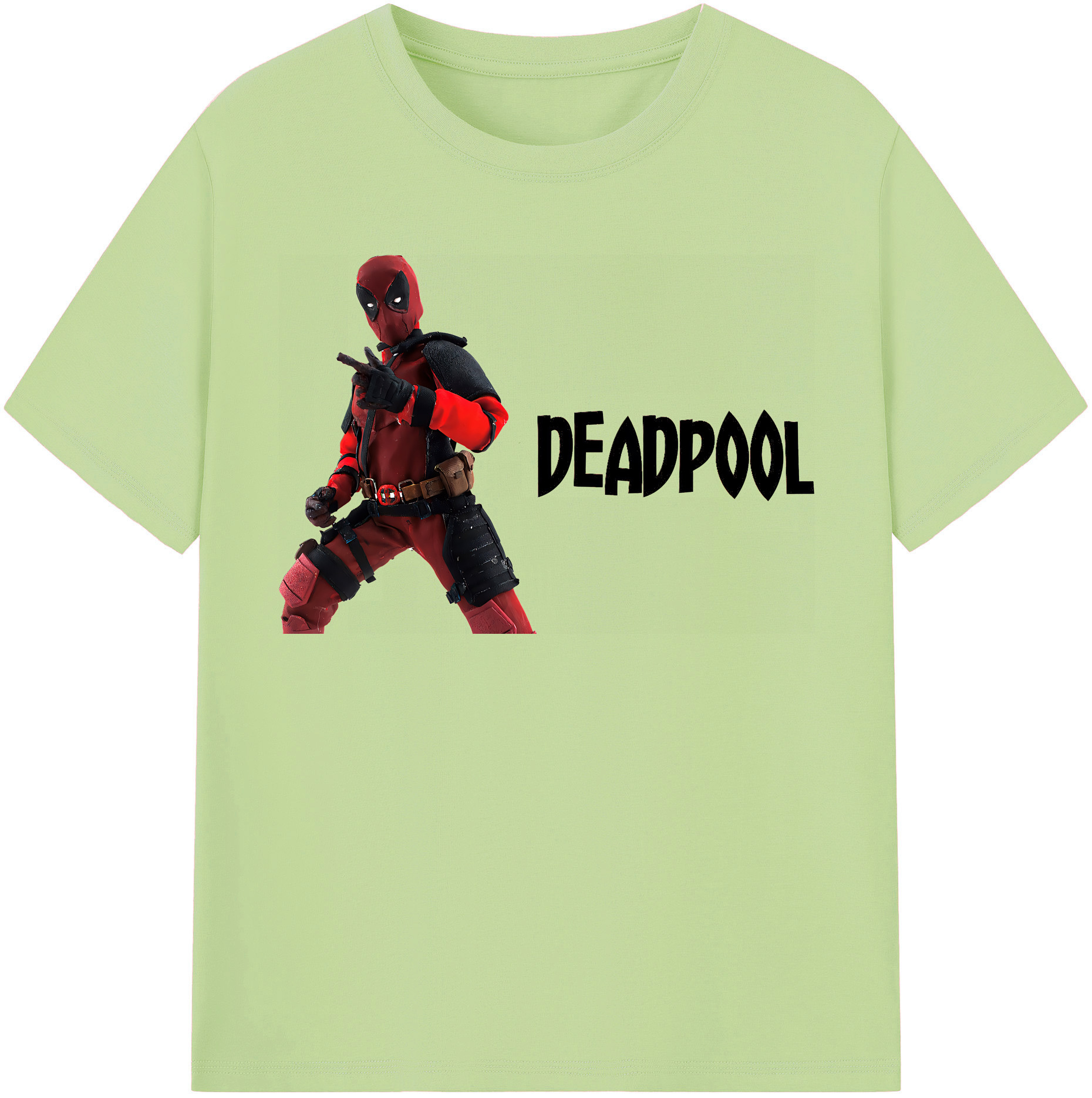 （画像用） Deadpool デッドプール 綿100％半袖Tシャツ（フロントプリント）